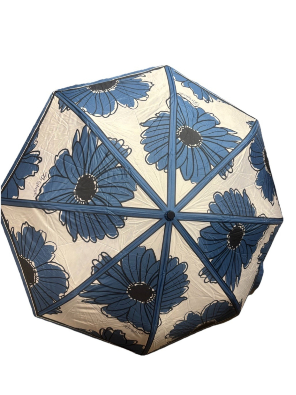 BRIGHTON AUTOMATIC UMBRELLA Large Blue Flowers READ